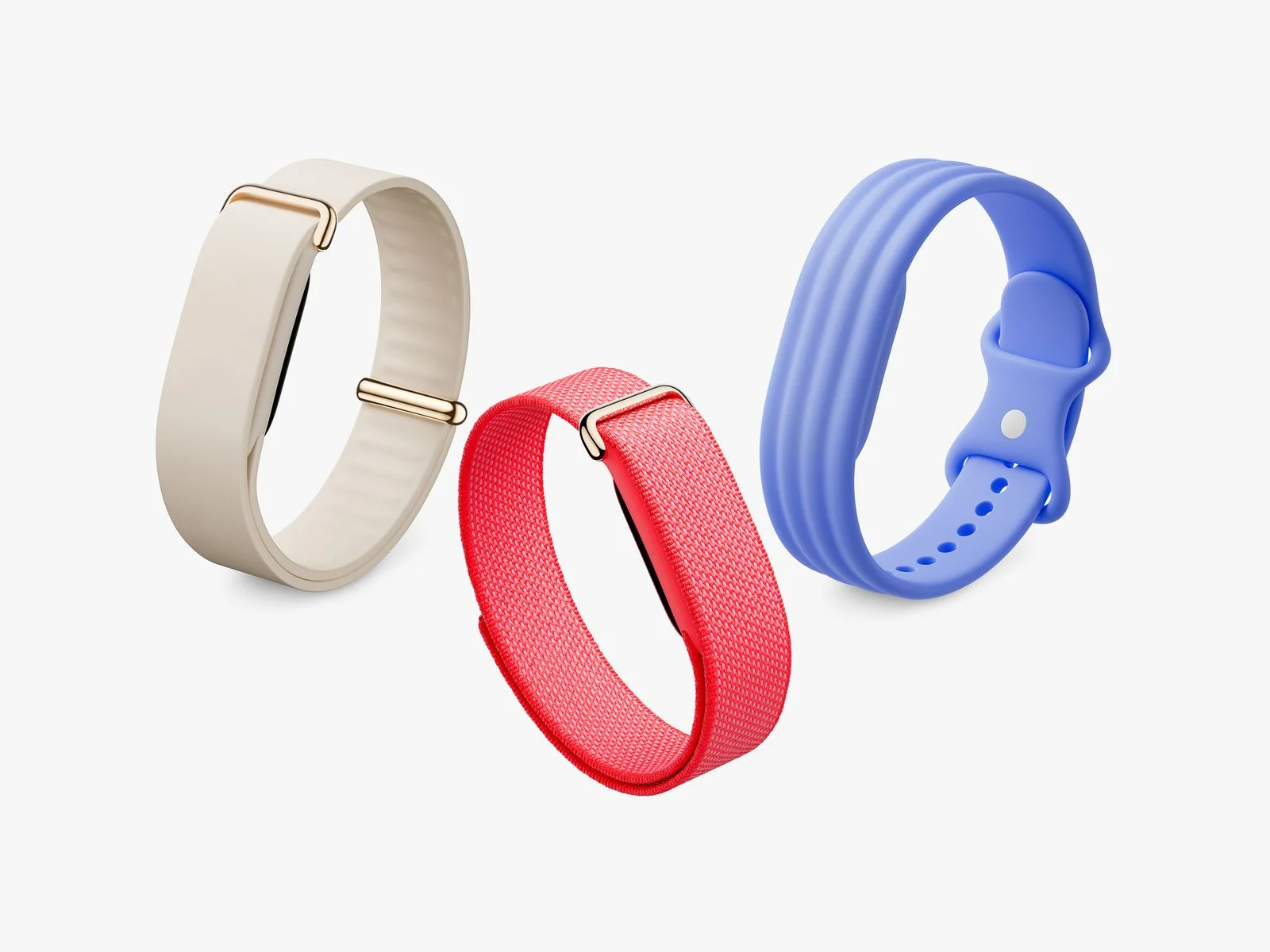Three different wristbands for a smartwatch