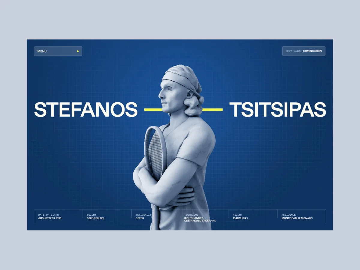 Sculpting a Digital Athlete: Capturing Stefanos Tsitsipas Beyond the Court