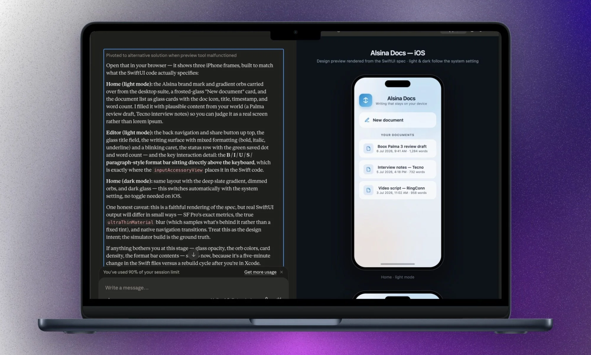 Building an app with Claude.