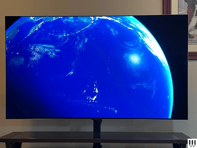 Image may contain: Electronics, Screen, Computer Hardware, Hardware, Monitor, TV, Astronomy, Outer Space, Planet, and Globe