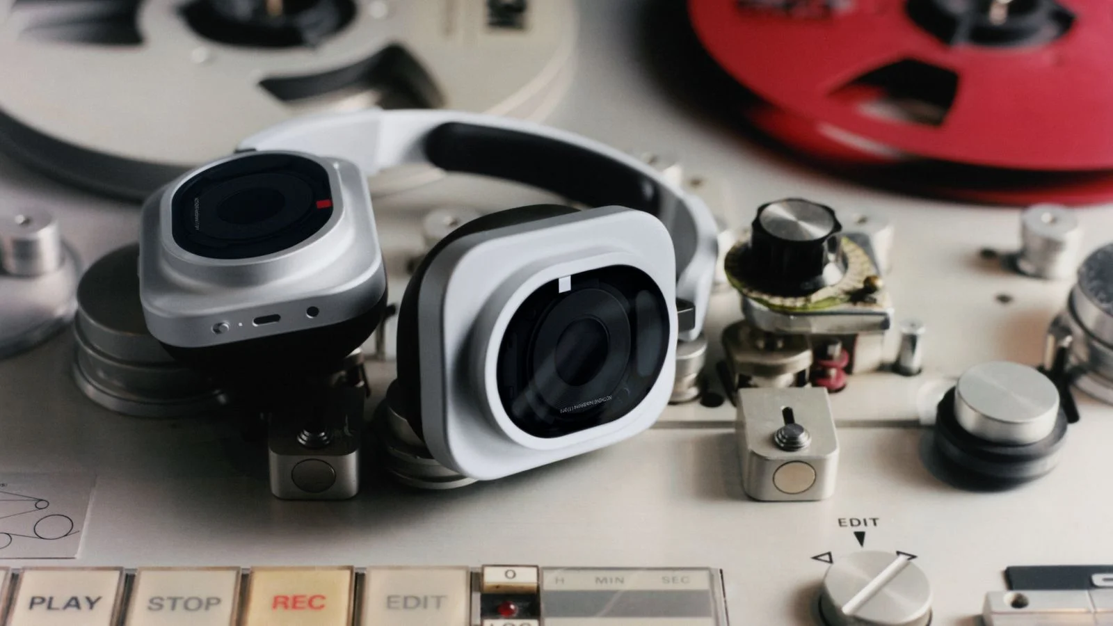 Image may contain Camera Electronics Video Camera and Headphones