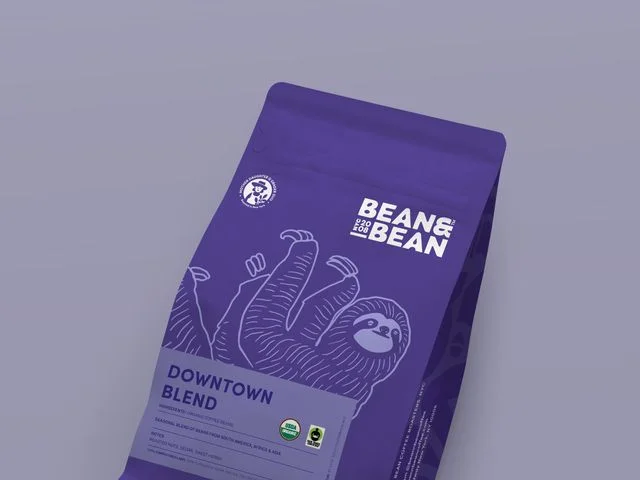 Bag of Bean and Bean coffee