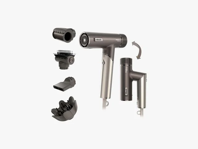 Shark SpeedStyle Pro Flex Hair Dryer System, a bendable blow-dryer with 4 attachments