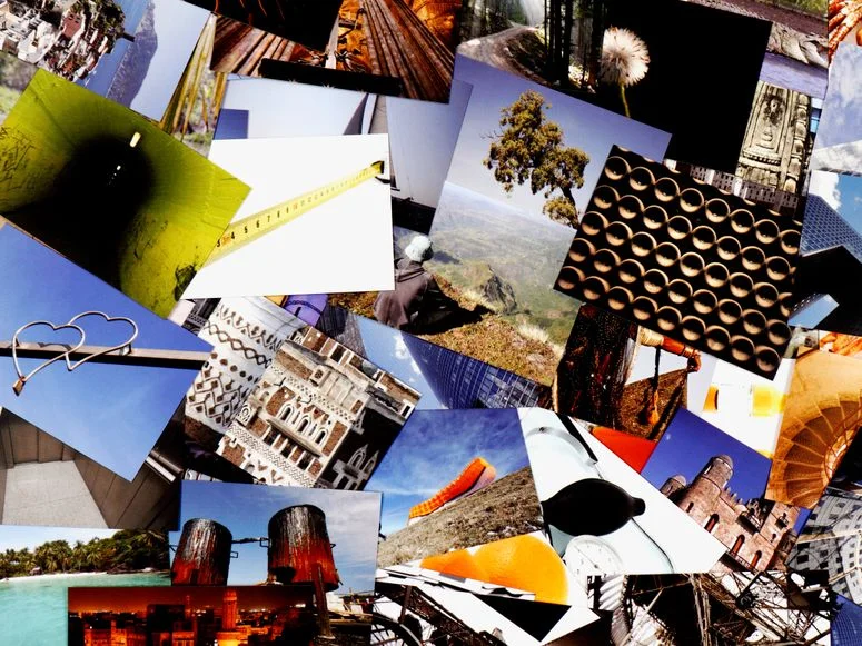 Large pile of printed photographs